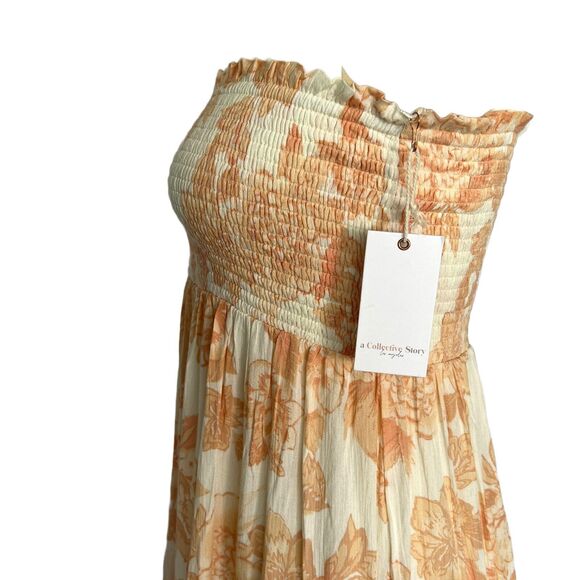 A COLLECTIVE STORY Convertible Skirt Dress Floral Ombre Women's, Sz L - Picture 7 of 11